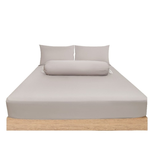 Picture of ai by AKEMI Colourtone Collection Fitted Sheet Set | 100% MicroXT 700TC - Dawn Beige (Super Single/Queen/King)