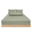Picture of ai by AKEMI Colourtone Collection Fitted Sheet Set | 100% MicroXT 700TC - Foggy Green (Super Single/Queen/King)