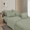 Picture of ai by AKEMI Colourtone Collection Fitted Sheet Set | 100% MicroXT 700TC - Foggy Green (Super Single/Queen/King)