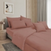 Picture of ai by AKEMI Colourtone Collection Fitted Sheet Set | 100% MicroXT 700TC - Clay Peach (Super Single/Queen/King)