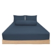 Picture of ai by AKEMI Colourtone Collection Fitted Sheet Set | 100% MicroXT 700TC - Midnight Blue (Super Single/Queen/King)