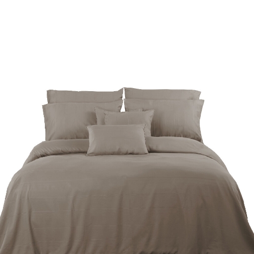 Picture of AKEMI Tencel Touch Clarity Fitted Sheet Set 900TC - Kirra Dusty Brown (Super Single/ Queen/ King)