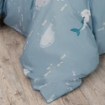 Picture of AKEMI Cotton Twill HeiQ Allergen Cheeky Cheeks Fitted Sheet Set 850TC - Shark Diving (Super Single/ Queen/ King)