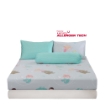 Picture of AKEMI Cotton Twill HeiQ Allergen Cheeky Cheeks Fitted Sheet Set 850TC - Mermaid Waltz (Super Single/ Queen/ King)