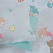 Picture of AKEMI Cotton Twill HeiQ Allergen Cheeky Cheeks Fitted Sheet Set 850TC - Mermaid Waltz (Super Single/ Queen/ King)