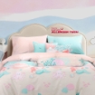 Picture of AKEMI Cotton Twill HeiQ Allergen Cheeky Cheeks Quilt Cover Set 850TC - Under The Sea (Super Single/ Queen/ King)