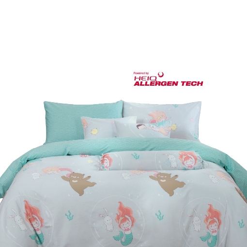Picture of AKEMI Cotton Twill HeiQ Allergen Cheeky Cheeks Quilt Cover Set 850TC - Mermaid Waltz (Super Single/ Queen/ King)