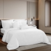 Picture of AKEMI TENCEL™ Lyocell Earnest Fitted Sheet Set 1200TC - Diedra White (Super Single/ Queen/ King)