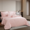 Picture of AKEMI TENCEL™ Lyocell Earnest Fitted Sheet Set 1200TC - Diedra Dearie Pink (Super Single/ Queen/ King)