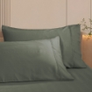 Picture of AKEMI TENCEL™ Lyocell Earnest Fitted Sheet Set 1200TC - Loreta Mossie Green (Super Single/ Queen/ King)