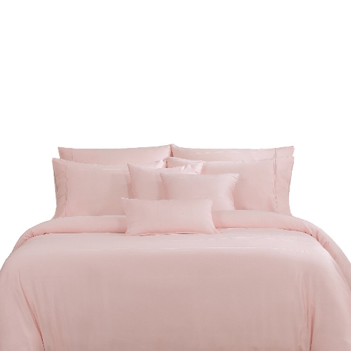Picture of AKEMI TENCEL™ Lyocell Earnest Quilt Cover Set 1200TC - Diedra Dearie Pink (Super Single/ Queen/ King)