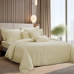 Picture of AKEMI TENCEL™ Lyocell Earnest Quilt Cover Set 1200TC - Loreta Corn Beige (Super Single/ Queen/ King)