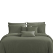 Picture of AKEMI TENCEL™ Lyocell Earnest Quilt Cover Set 1200TC - Loreta Mossie Green (Super Single/ Queen/ King)