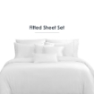 Picture of AKEMI TENCEL™ Lyocell Earnest Fitted Sheet Set 1200TC - Diedra White (Super Single/ Queen/ King)