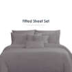 Picture of AKEMI TENCEL™ Lyocell Earnest Fitted Sheet Set 1200TC - Diedra Lacey Lilac (Super Single/ Queen/ King)