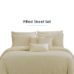 Picture of AKEMI TENCEL™ Lyocell Earnest Fitted Sheet Set 1200TC - Loreta Corn Beige (Super Single/ Queen/ King)