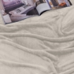 Picture of AKEMI Colourlush Flannel Blanket - Paddy Beige (150cm x 200cm)