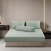 Picture of AKEMI TENCEL™ Lyocell Earnest Fitted Sheet Set 1200TC - Niobe Meadow Green (Super Single/ Queen/ King)