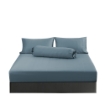 Picture of AKEMI TENCEL™ Lyocell Earnest Fitted Sheet Set 1200TC - Perrie Azure Blue (Super Single/ Queen/ King)
