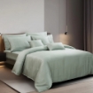 Picture of AKEMI TENCEL™ Lyocell Earnest Quilt Cover Set 1200TC - Niobe Meadow Green (Super Single/ Queen/ King)