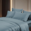 Picture of AKEMI TENCEL™ Lyocell Earnest Quilt Cover Set 1200TC - Perrie Azure Blue (Super Single/ Queen/ King)