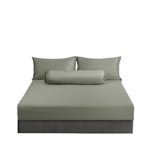 Picture of AKEMI TENCEL™ Touch Colour Elegance Fitted Sheet Set 1250TC - Bush Green (Super Single/ Queen/ King)