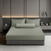 Picture of AKEMI TENCEL™ Touch Colour Elegance Fitted Sheet Set 1250TC - Bush Green (Super Single/ Queen/ King)