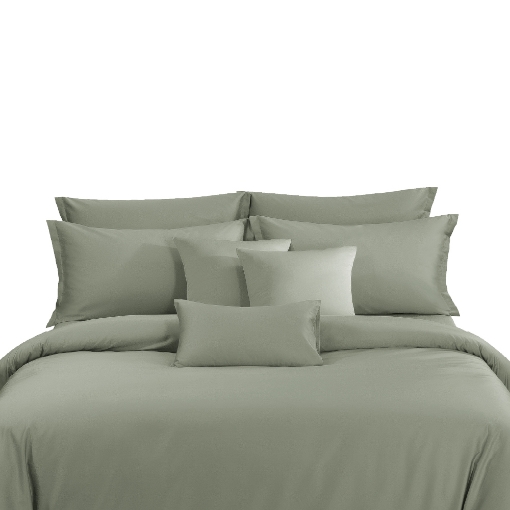 Picture of AKEMI TENCEL™ Touch Colour Elegance Quilt Cover Set 1250TC - Bush Green (Super Single/ Queen/ King)