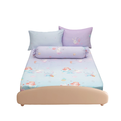 Picture of AKEMI TENCEL™ Lyocell Tickle Fun Fitted Sheet Set 900TC - Sea Serenade (Super Single/Queen/King)