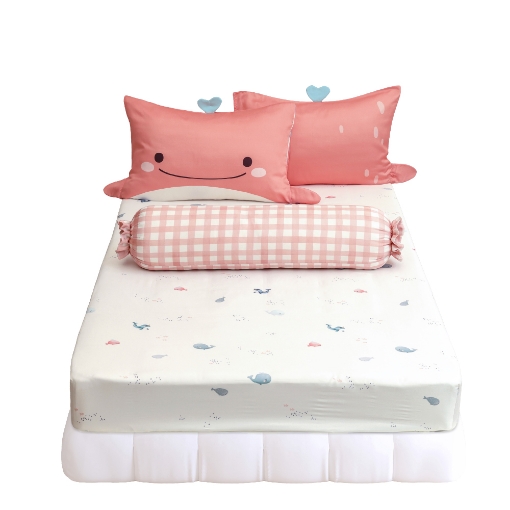 Picture of AKEMI TENCEL™ Lyocell Tickle Fun Fitted Sheet Set 900TC - Tidal Tales (Super Single/Queen/King)