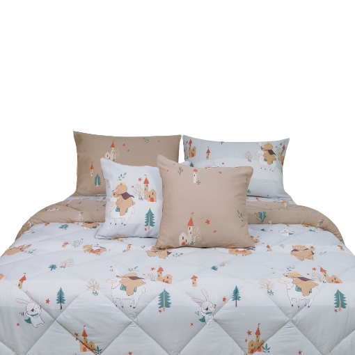 Picture of AKEMI Cotton Essentials Jovial Kids Comforter Set 600TC - Castle Knights (Super Single/ Queen/ King)