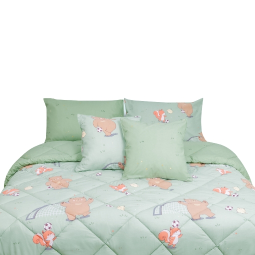 Picture of AKEMI Cotton Essentials Jovial Kids Comforter Set 600TC - Kids Soccer Day (Super Single/ Queen/ King)