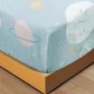 Picture of AKEMI Cotton Essentials Jovial Kids Fitted Sheet Set 600TC - Space Doodle (Super Single/ Queen/ King)
