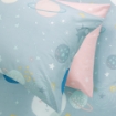 Picture of AKEMI Cotton Essentials Jovial Kids Fitted Sheet Set 600TC - Space Doodle (Super Single/ Queen/ King)