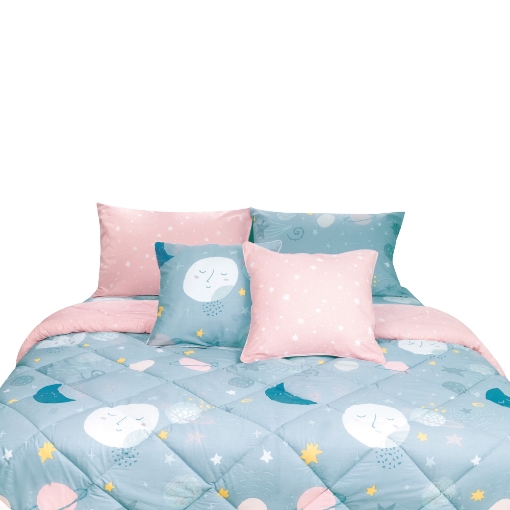 Picture of AKEMI Cotton Essentials Jovial Kids Comforter Set 600TC - Space Doodle (Super Single/ Queen/ King)