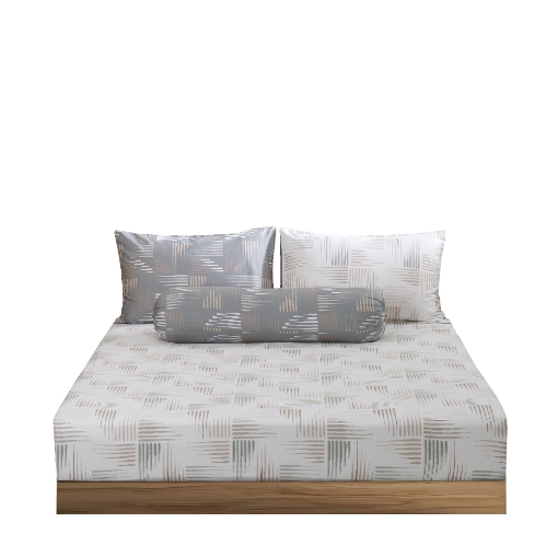 Picture of AKEMI Cotton Twill Adore Fitted Sheet Set | 100% Cotton 850TC - Ermias (Super Single/ Queen/ King)