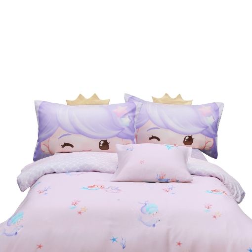 Picture of AKEMI TENCEL™ Lyocell Tickle Fun Quilt Cover Set 900TC - Lovely Mermaid (Super Single/Queen/King)