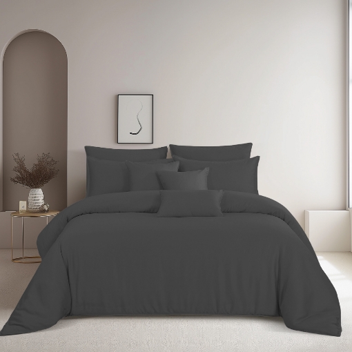 Picture of AKEMI Home Ecocare Lyocell Fitted Sheet Set 1250TC - Dusky Grey (Queen/King)