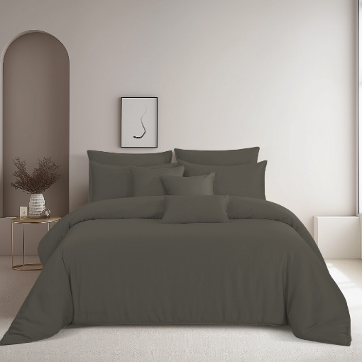 Picture of AKEMI Home Ecocare Lyocell Fitted Sheet Set 1250TC - Martha Brown (Queen/King)