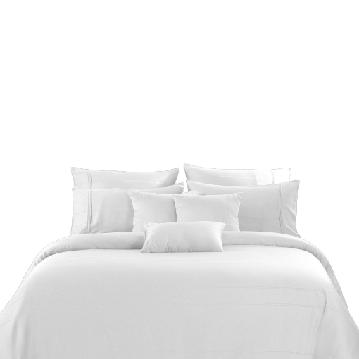 Picture of AKEMI Home Wellness TENCEL™ Lyocell Quilt Cover Set 1200TC - Surrey Snow White (Queen/King)