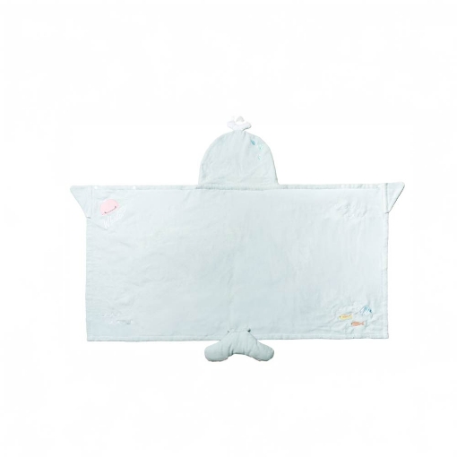 Picture of AKEMI Kids Cotton Hooded Towel - Baleen Whale (60cm x 120cm)