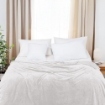 Picture of AKEMI Colourlush Flannel Blanket - Brilliant White (150cm x 200cm)