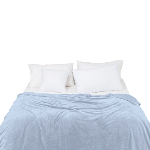 Picture of AKEMI Colourlush Flannel Blanket - Horizon Blue (150cm x 200cm)