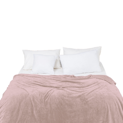 Picture of AKEMI Colourlush Flannel Blanket - Coral Blush (150cm x 200cm)