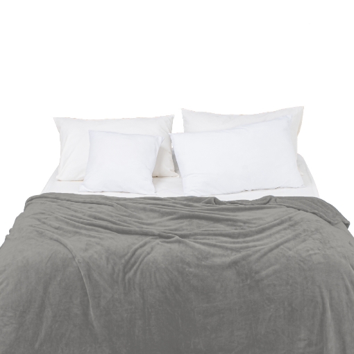 Picture of AKEMI Colourlush Flannel Blanket - Warm Grey (150cm x 200cm)