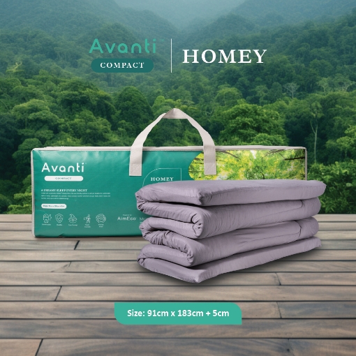 Picture of AVANTI Compact Homey 5 Fold Mobile Mattress (91cm x 183cm + 5cm) - Grey