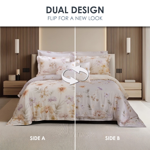 Picture of AKEMI TENCEL™ Lyocell Virtuous Quilt Cover Set | 1300TC - Akira (Super Single/Queen/King/Super King)