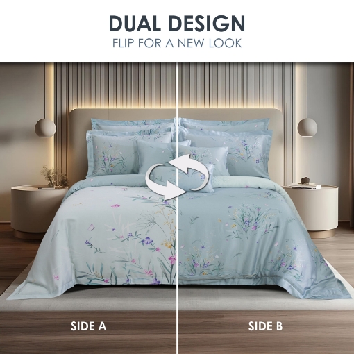 Picture of AKEMI TENCEL™ Lyocell Virtuous Quilt Cover Set | 1300TC - Yvette (Super Single/Queen/King/Super King)