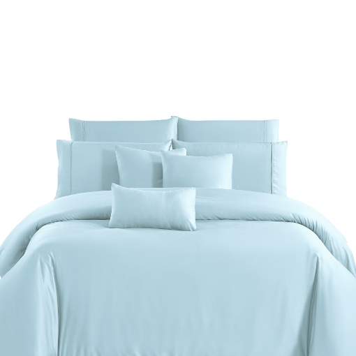 Picture of AKEMI Lyocell Colour Radiant Quilt Cover Set 900TC - Candy Blue (Super Single/ Queen/ King)