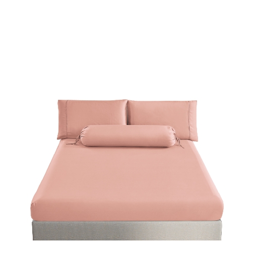 Picture of AKEMI Lyocell Colour Radiant Fitted Sheet Set 900TC - Blossom Peach (Super Single/ Queen/ King)